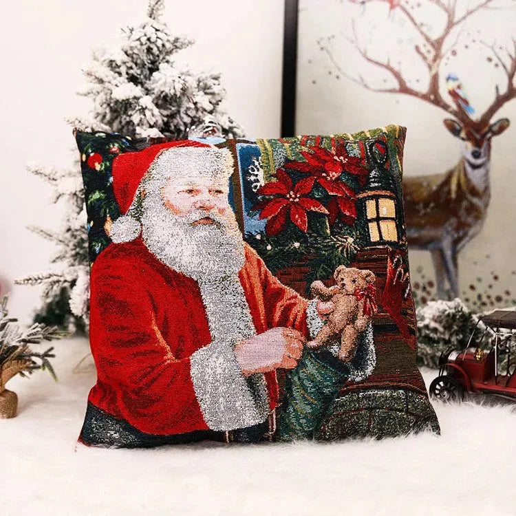 Christmas Square Pillow Cover Home Christmas Decorations - Bellarte Enchanté Christmas Square Pillow Cover Home Christmas Decorations